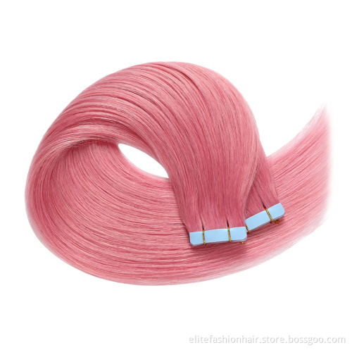 European Double Drawn Russian Human Hair Tape Hair Extension, High Quality Natural Remy Tape In Hair Extension